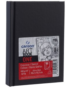 Блокнот для зарисовок Сanson One 100 листов 100 гр м2 черный 10 2 x 15 2 см Canson