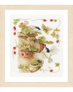 Набор для вышивания Клубника и птицы PN 0168599 Lanarte