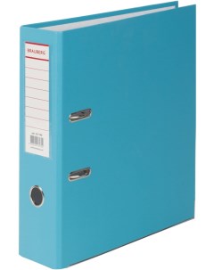 Папка регистратор с покрытием из ПВХ 80 мм с уголком бирюзовая Brauberg