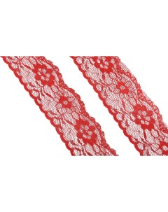 Кружево трикотаж 40 мм x 27 4 м цвет 03 красный Kruzevo