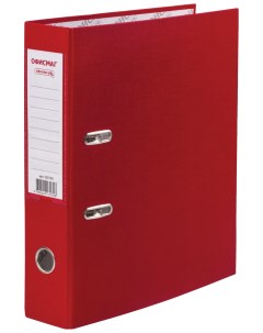 Папка регистратор с арочным механизмом покрытие из ПВХ 75 мм красная 225750 Офисмаг