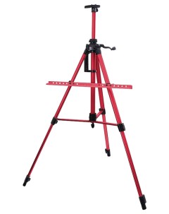 Мольберт телескопический в форме треноги алюминиевый цвет красный Белоснежка