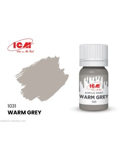C1031 Краска для творчества 12 мл цвет Теплый серыйWarm Grey Icm-color
