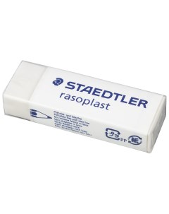 Ластик большой Rasoplast 65x23x13мм белый прямоуг картонный держатель 526 B20 Staedtler