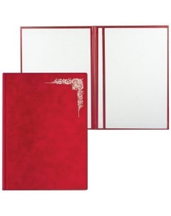 Папка адресная бархат с виньеткой формат А4 красная индивидуальная упаковка АП4 фк 047 Nobrand