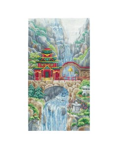 Набор для вышивания Храм водопада В 39 19 34 см Сделай своими руками