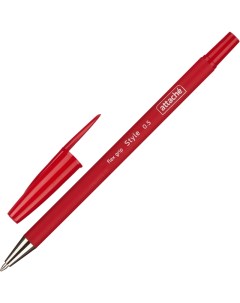 Ручка шариковая Style 0 5мм прорезин корп красный ст 8шт Attache