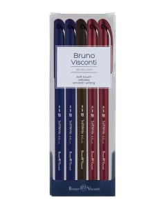 Набор ручек гелевых SoftWrite Original 20 0088 5 синие 0 5 мм 5 шт Bruno visconti