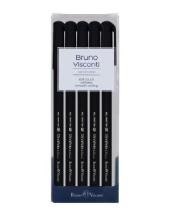 Набор ручек шариковых SlimWrite Black 20 0009 5 синие 0 5 мм 5 шт Bruno visconti