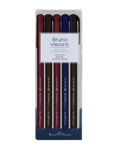 Набор ручек шариковых SlimWrite Original 20 0006 5 синие 0 5 мм 5 шт Bruno visconti
