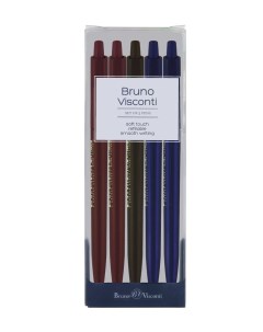 Набор ручек шариковых SlimClick Original 20 0075 5 синие 0 5 мм 5 шт Bruno visconti