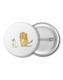 Значок Кот лев подарок для льва Printio