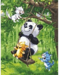 Картина по номерам В бамбуковом лесу холст на подрамнике 40х50 см GX45107 Paintboy