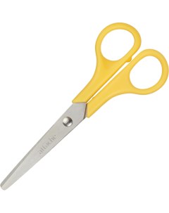 Ножницы 130 мм с пластиковыми ручками цвет желтый 3шт Attache