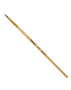 Кисть БЕЛКА круглая 3 деревянная лакированная ручка с колпачком 200817 8шт Пифагор