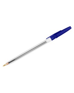 Ручка шариковая Оптима синяя 1 0мм прозрачный корпус 50шт Стамм