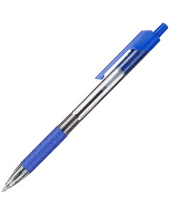 Ручка шариковая автоматическая Arrow шар 0 7мм лин 0 5мм манжетка син Deli