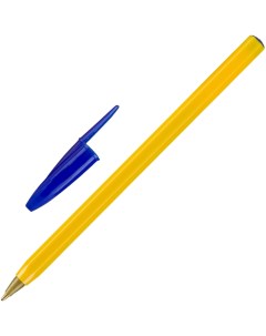 Ручка шариковая эконом цвет чернил синий 1 мм оранжевый корпус 45шт Attache