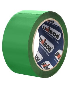 Клейкая лента упаковочная 48мм 66м 45мкм зеленая 6шт Unibob