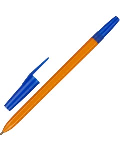 Ручка шариковая Школьник цвет чернил синий 1 мм оранжевый корпус 25шт Союз