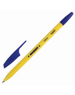 Ручка шариковая CLASSIC СИНЯЯ корпус желтый узел 1 мм линия письма 0 5 мм Юнландия