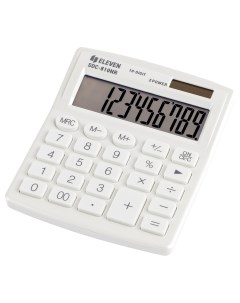 Калькулятор настольный SDC 810NR WH 10 разрядов двойное питание 127 105 21мм белый Eleven