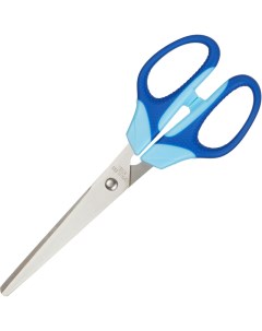 Ножницы Ergo Soft 180 мм с резиновыми ручками цвет синий 2шт Attache