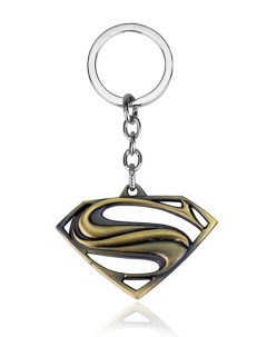 Брелок для ключей Супермен из металла золотистый размер 6 х 3 6 см GF MBR 020 Nobrand