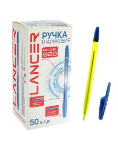 Ручка шариковая Office Style 820 узел 1 0мм синие чернила корпус жёлтый неон 50 шт Nobrand