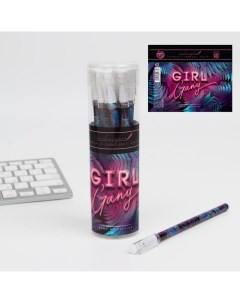 Ручка гелевая пластиковая Girl Gany синяя паста 0 5 мм цена за 1 шт 12 шт Nobrand