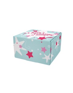 Подарочная коробка с конфетти Вау коробка бирюзовая box_goluboy Hitmix