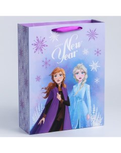 Подарочный пакет вертикальный С Новым годом 31х40х11 см Холодное сердце Disney