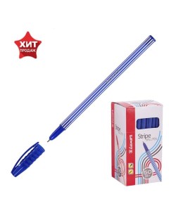 Ручка шариковая Luxor 31131 Stripes игольчатый пишущий узел 0 7 мм чернила синие 50 шт Nobrand