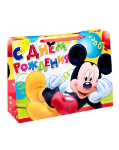 Пакет ламинированный горизонтальный Веселого праздника Микки Маус 46х61 см Disney