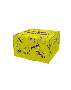 Подарочная коробка с конфетти Вау коробка желтая Box_yellow Hitmix
