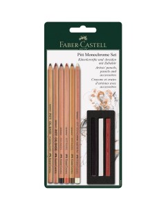 Набор пастельных карандашей и пастели PITT 9 предметов Faber-castell