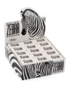 Ластик Zebra 32х18х8 мм Hatber