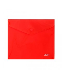 Папка конверт на кнопке А5 180 мкм красная Hatber