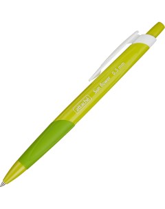 Ручка шариковая Sun Flower зеленый корпус синяя масляныечернила 10шт Attache