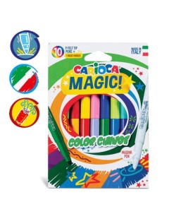 Фломастеры 9 цветов Carioca Magic 1 перекрашивающий утолщенные 6 0 мм несмываемые ка Nobrand