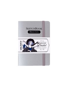 Скетчбук для графики и маркеров Bristol Glamour серебро 180г м2 10х1 Малевичъ