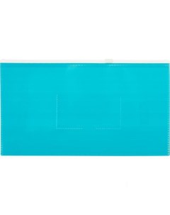 Папка конверт на молнии Color 148x265мм 160мкм пластик бирюзовая 12шт Attache
