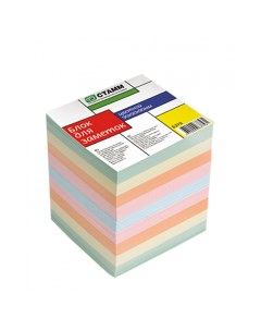 Блок для записи Basic 9х9х9 см цветной 650г Стамм