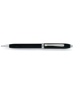 Шариковая ручка Townsend Black Lacquer Rhodium Plated M BL Cross