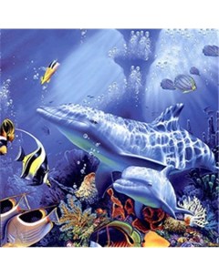 Алмазная мозаика стразами Подводный мир 00114154 30х30 см Ripoma