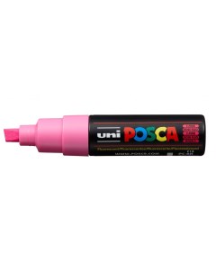 Маркер Uni POSCA PC 8K 8мм скошенный флуоресцентный розовый fluorescent pink F13 Uni mitsubishi pencil