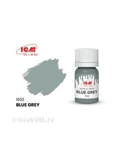 C1032 ICM Краска для творчества 12 мл цвет Сине серый Blue Grey Icm-color