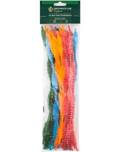 Материал декоративный GreenwichLine Пушистая проволока короткое перо двуцветная 300мм 50шт Greenwich line