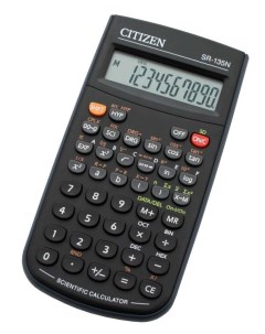 Калькулятор 8 2 разрядный 84х154х19 Научный Для ЕГЭ черный Citizen