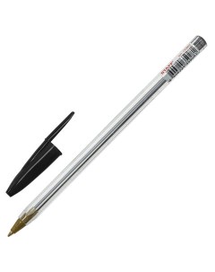 Ручка шариковая Basic Budget BP 04 черная линия письма 0 5 мм Staff